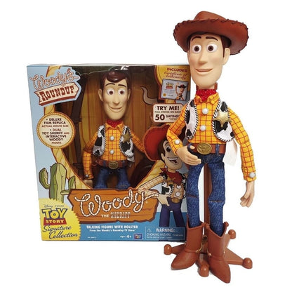 Quente 40cm Disney Pixar Toy Story Bonecos de Ação Woody Filme Inglês Som Personagem Boneco de Pano Caubói Presente de Aniversário Para Crianças
