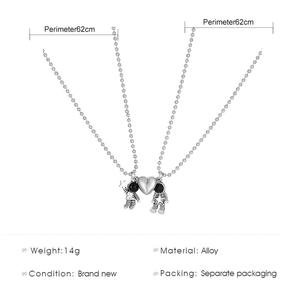Eu Te Amo Melhores Amigos Colar de Casal Jóias Quebra-Cabeça BFF Chave Fechadura Tai Chi Coração Pingentes Colares para Mulheres Homens Presente Collier