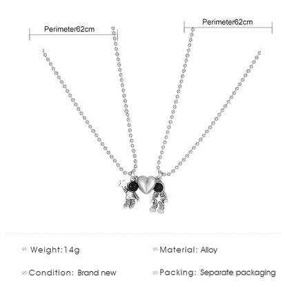 Eu Te Amo Melhores Amigos Colar de Casal Jóias Quebra-Cabeça BFF Chave Fechadura Tai Chi Coração Pingentes Colares para Mulheres Homens Presente Collier