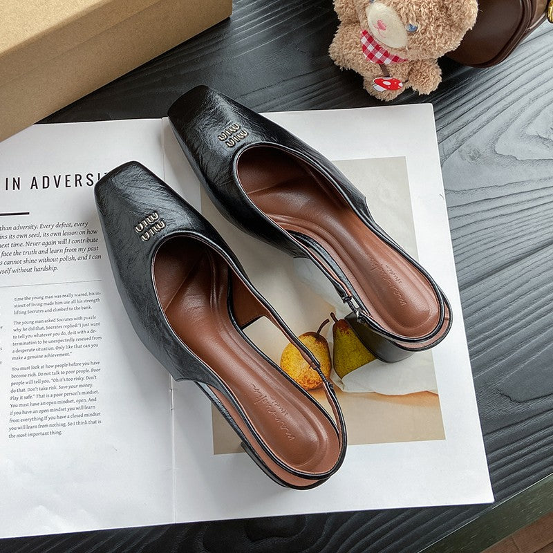 Sexy High Heels Women Sandals Summer Dress Party Shoes New Square Toe Designer 2025 Walking Slides Mujer Zapatos Pumps