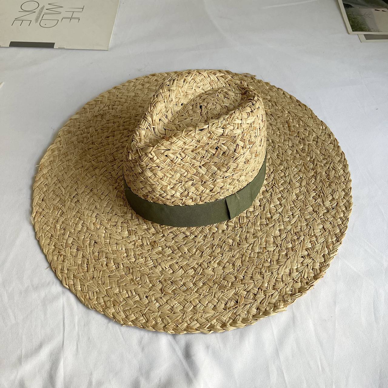 Chapéu de palha Raffite com aba grande para Jazz, chapéu de praia retrô inglês versátil para mulheres com proteção solar, estilo Hepburn, chapéu de senhora francesa