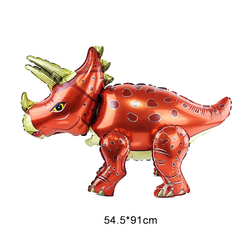 Dinosaur Party Decor 32inch Dinosaur Number Balloons 1-3 Year Olds Kid Birthday Baby Shower Matte Cartoon Foil Balloon Decors