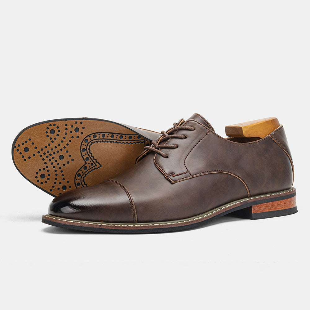 Men's Dress Shoes Fashion Comfortable 2025 Brand Leather Shoes Men