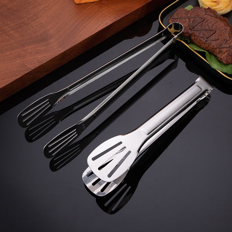 Stainless Steel Food Tongs Barbecue Tongs Desserts Steak Food Serving Clip Tweezers Long BBQ Cooking Tongs Kitchen Utensils