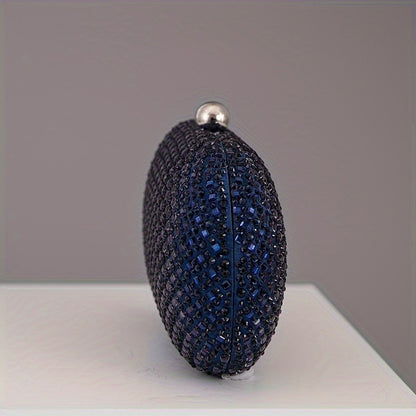 Elegant and Fashionable Diamond Oval Evening Bag Clutch Bag