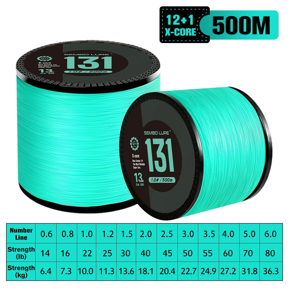 Linha de Pesca Trançada ZUKIBO Sembo 131, Resistente à Abrasão, Fina, Superforte, Trança Diamante Mais Apertada, Zero Elasticidade
