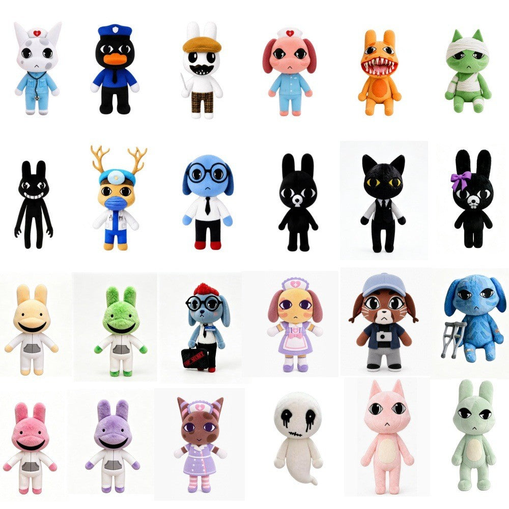 Animal Hospital Cotton Figures Anime Gifts Horror Game Animal Hospital Anomaly Horror Bunny Figurine Halloween Party Favors Gift