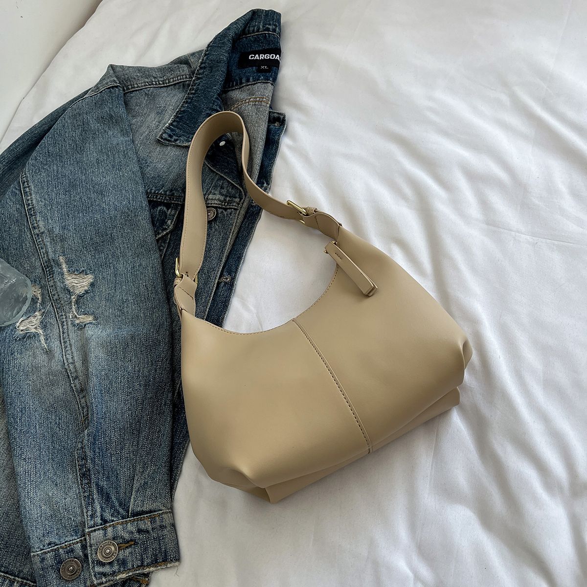 LEFTSIDE Small PU Leather Crossbody Bags for Women 2025 New Trend Retro Underarm Shoulder Bag Ladies Retro Handbags and Purses