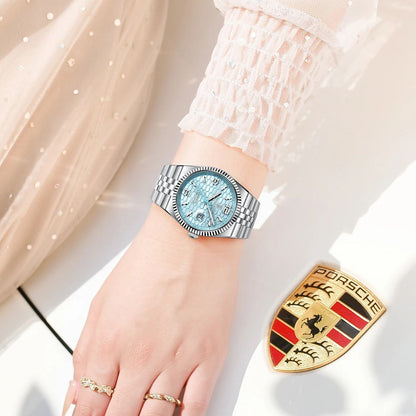 POEDAGAR Elegant Women's Watches High Quality Luxury Watch For Ladies Luminous Waterproof Date Women Quartz WristWatch Reloj+Box