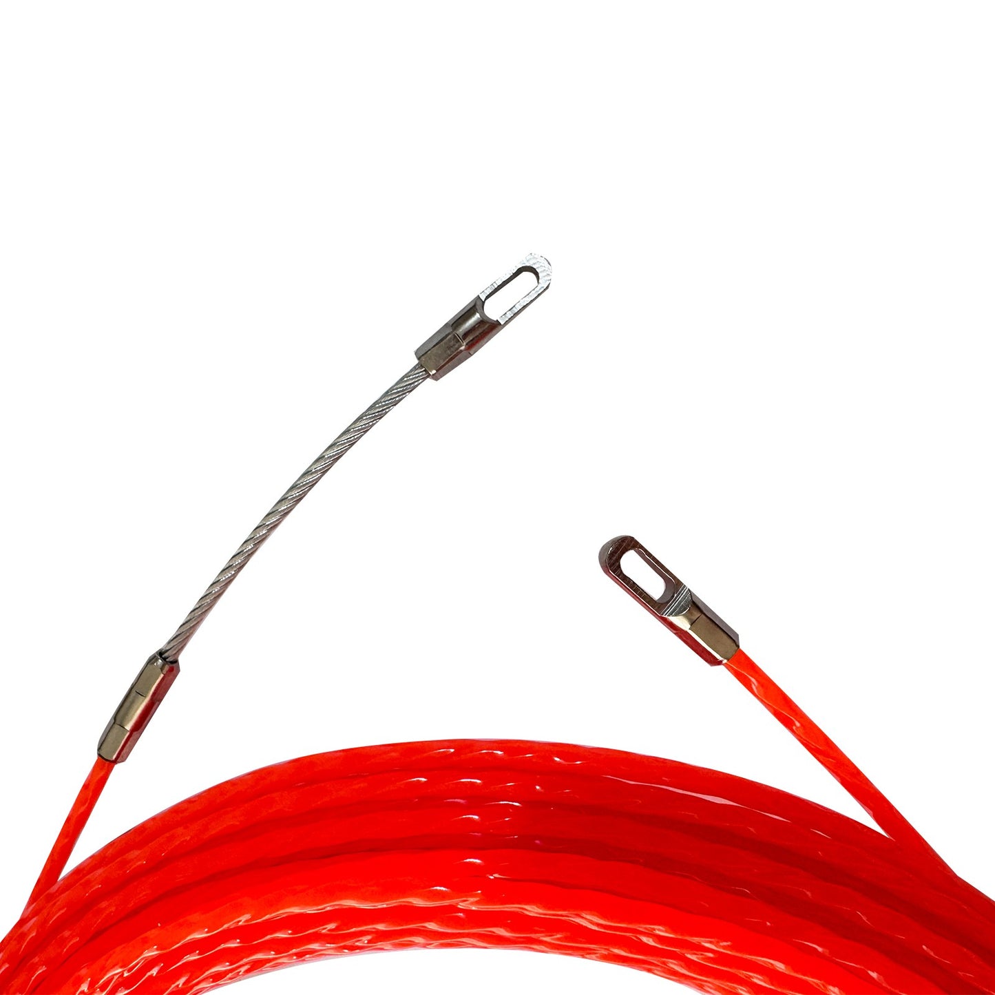 Passa-Fio de Fibra de Vidro 15m/30m/50m para Eletricista com Puxador de Cabo Elétrico e Rosqueador de Parede