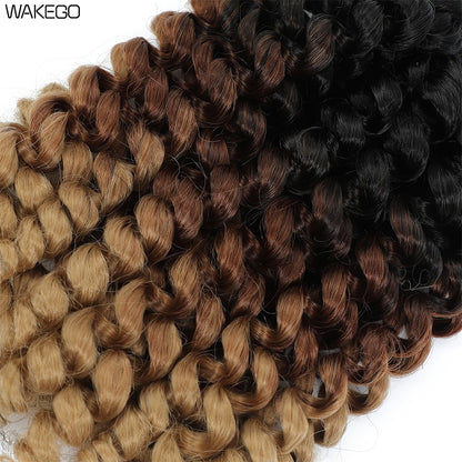 1-4 Pacotes 2X Ringlet Wand Curl Jamaican Bounce 8 polegadas Sintético Wand Curl Twist Braids Hair Crochet Cabelo Cacheado Extensões 20 Raízes