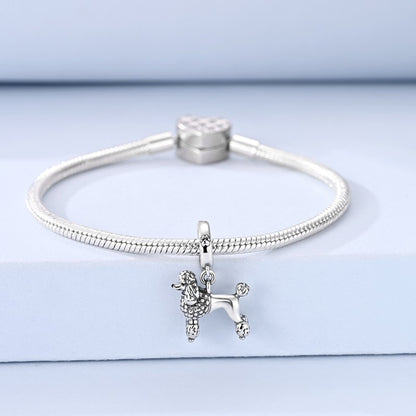 925 Sterling Silver Dog Charms French Bulldog Poodle German Shepherd Beagle Dachshund Pendants Fit Bracelets DIYJewelry Gift