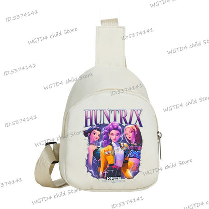Bolsa de Peito Infantil New Kids KPop Demon Hunters Estampada Leve de Ombro Único Transversal Bolsa de Peito para Meninas Meninos Filme Quente