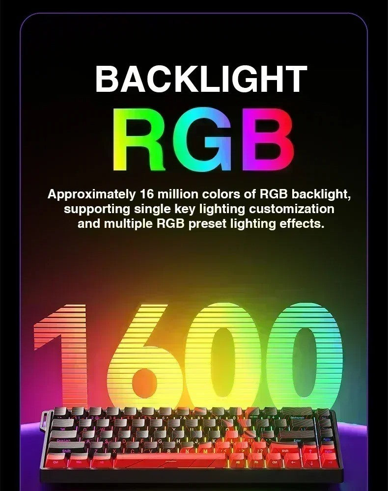 Teclado Gamer AULA WIN60/68HE Magnetic Switch 8000Hz Teclado Mecânico Customizável E-sport de Baixa Latência para FPS