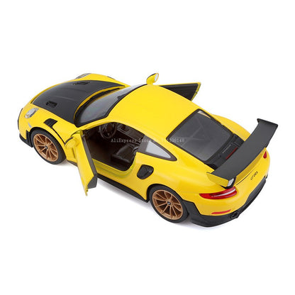 Maisto 1:24 Porsche 911 GT2 RS simulação liga carro modelo artesanato coleção de brinquedos ferramentas de presente