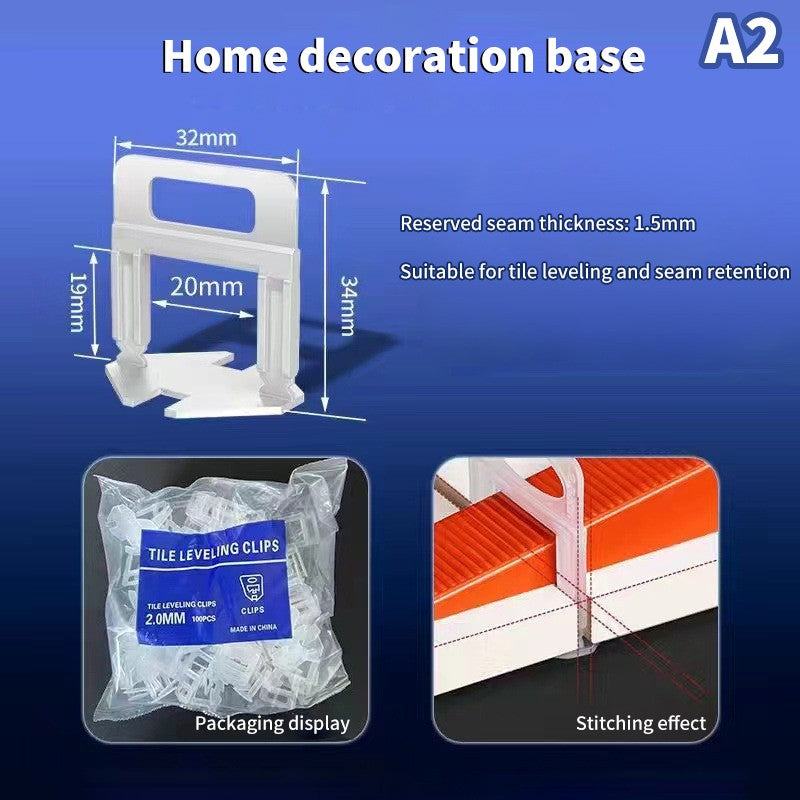 100 PEÇAS Niveladores de Revestimento de 1-3MM Sistema de Nivelamento para Azulejos Ferramentas de Construção para Assentamento de Revestimentos Nivelador Decoração Doméstica
