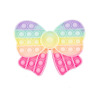 1-5PCS Rainbow Silicone Decompression Toys Cute Styles Bubble Finger Game Stress Relief Squeeze Sensory Toys Fun Party Favors