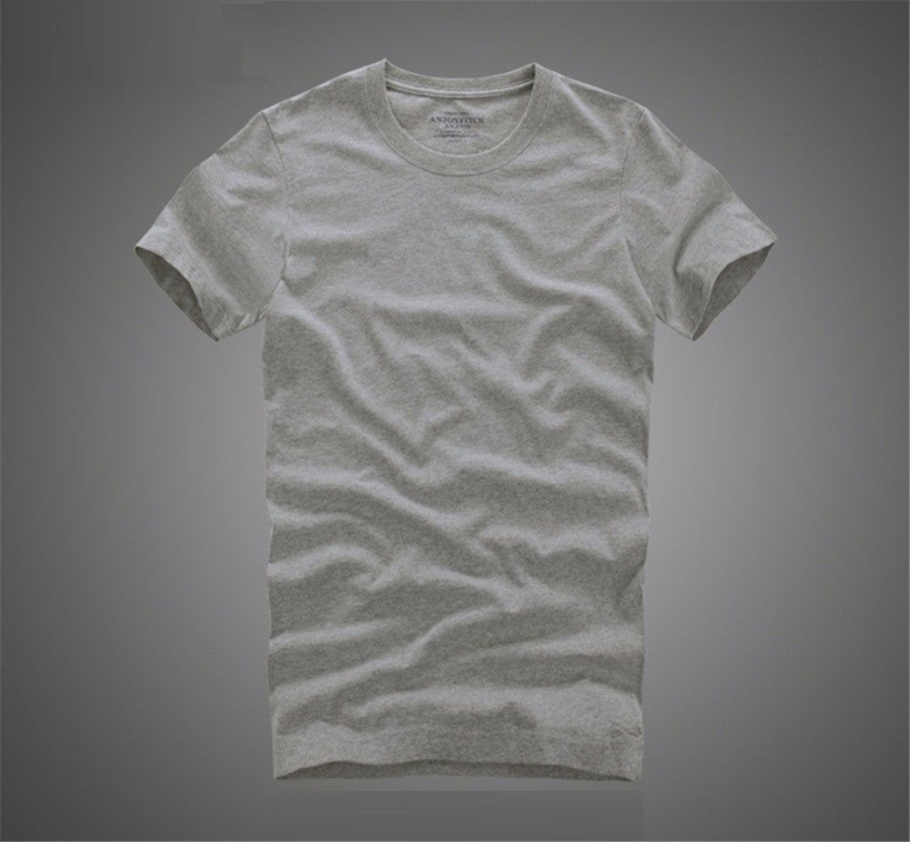 Men Tshirt 100% Cotton Solid Color O-Neck Short Sleeve T shirt Male High Quality Tops Soft Clothing