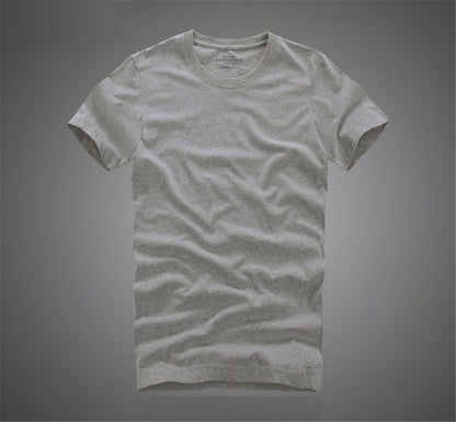 Men Tshirt 100% Cotton Solid Color O-Neck Short Sleeve T shirt Male High Quality Tops Soft Clothing