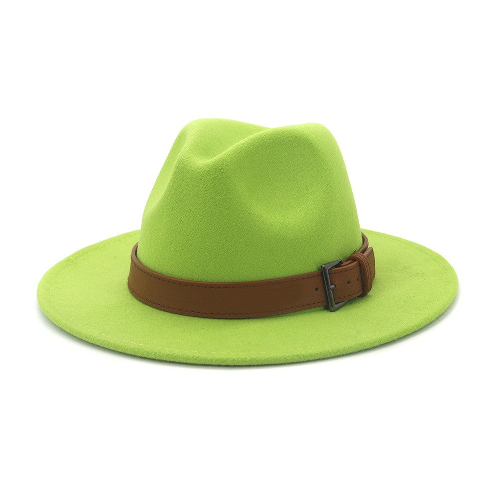 HOAREE Purple Wool Felt Jazz Fedora Hats Men Women Wide Brim Sombrero British Style Trilby Formal Panama Cap Solid Dress Hat