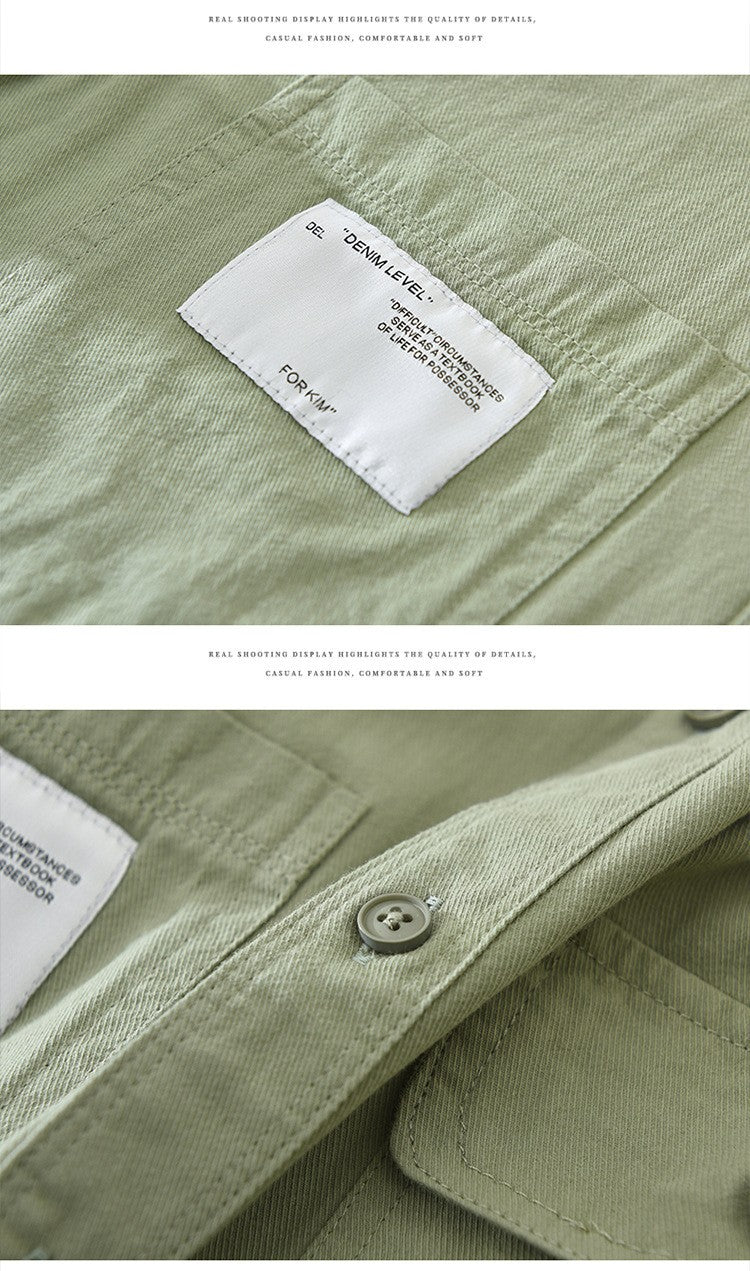 Men's Short Sleeve Cargo Shirt Streetwear Summer Loose Fit Workwear Shirt with Chest Pocket Breathable Cotton Daily Outfits Tops