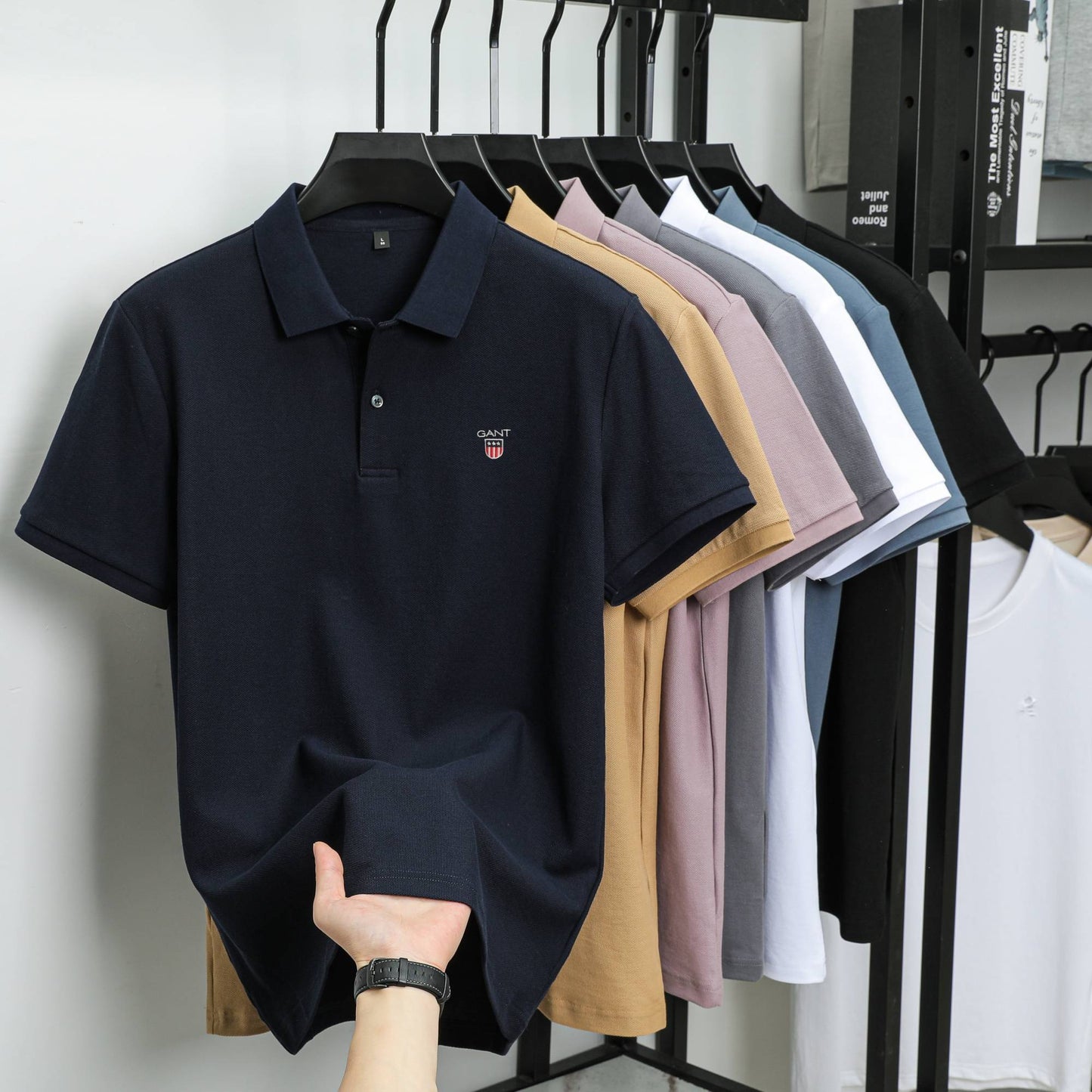 High-end 100% Cotton Short Sleeve Polo Shirt Men's Summer Luxury Brand Breathable Paul T-shirt Exquisite Embroidery Casual Top