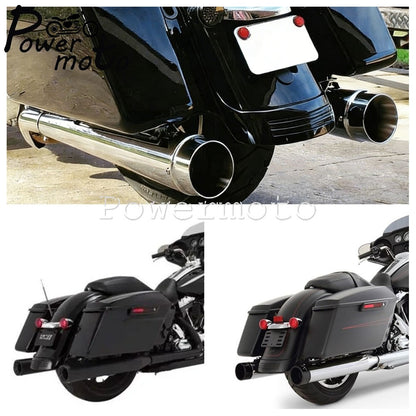 For Harley Touring Street Electra Glide Road King 2017-2023 FLHR FLHX FLTRX FLHTK Motorcycle Slip On Dual Exhaust Mufflers Pipes