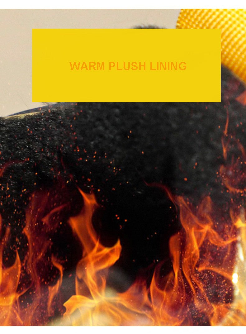 Winter Children's Fashion Sports Shoes Leather Boys' Running Sneakers Flat Casual Walking Shoes Warm Lightweight Outdoor Boots