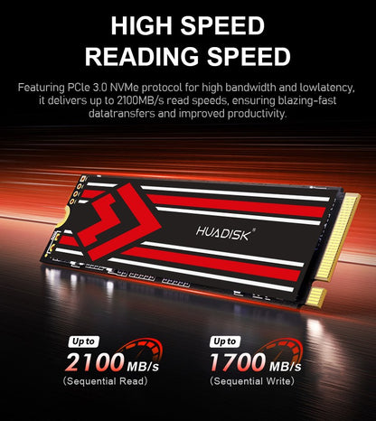SSD HUADISK M.2 NVMe 1TB 512GB 256GB 128GB PCIe 3.0X4 Solid State Drive M2 2280 Disco Rígido Interno para Laptop HDD para PC Computador