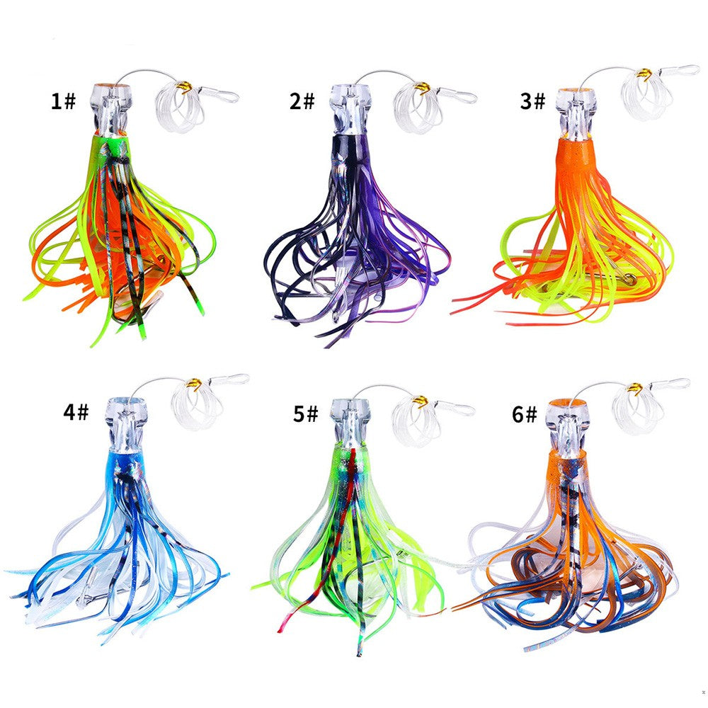 1 Isca de Corrico 65G/100G Pesca em Barco em Águas Profundas Isca de Atum Polvo Iscas de Água Salgada para Mahi Marlin Wahoo Acessórios de Pesca de Grande Porte