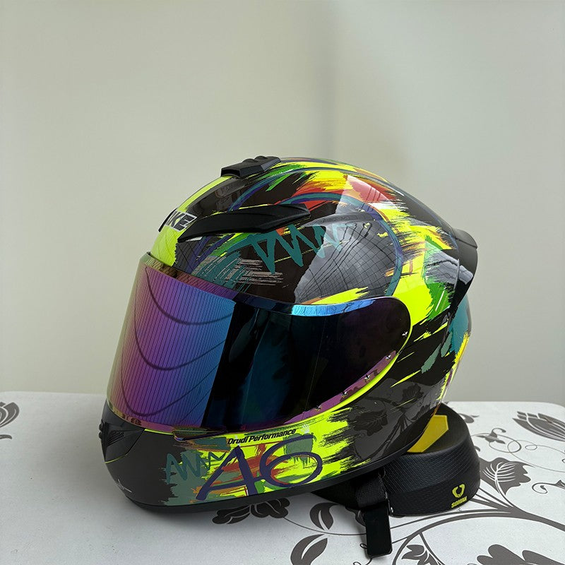 Capacete de Moto Fechado Masculino Feminino DOT Inverno Antiembaçante Impermeável Para Pilotagem De Moto Capacete Motocross