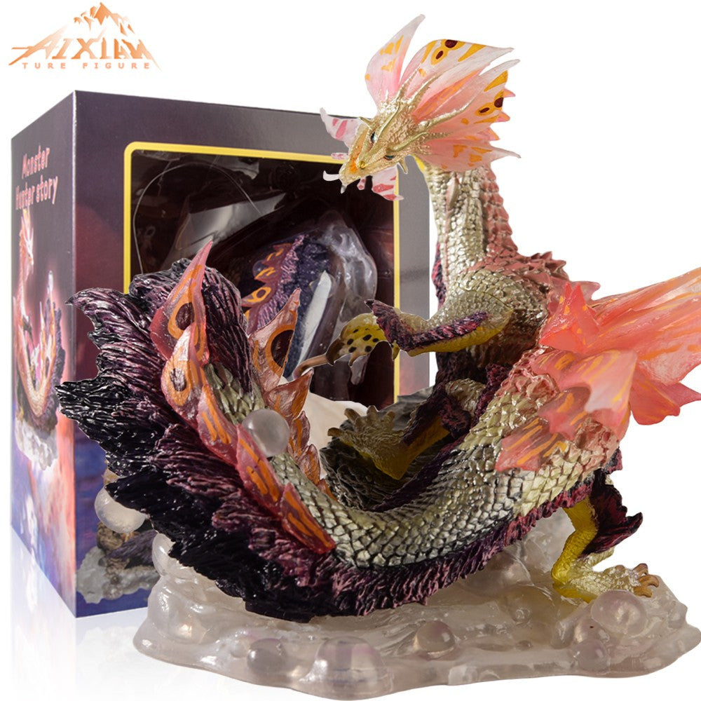 Figura de Dragão de Jogo Monster Hunter de 17CM Mizutsune Zinogre Monstros Nergigante Iceborne Velkhana Zinogre Figura de Ação de PVC Brinquedo