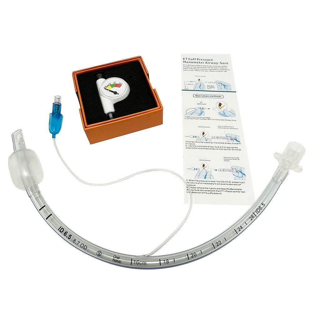 Dispositivo de Detecção de Saturação para Manômetro de Pressão de Balão de Intubação Endotraqueal Acessórios para Máquina de Anestesia Animal de Estimação Clínica