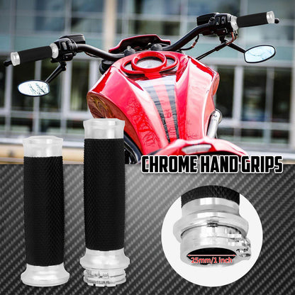 Manoplas de Guidão de Moto 1"25mm Para Harley Touring Road Street Glide Sportster 883 1200 72 XL Dyna VRSC Softail Custom