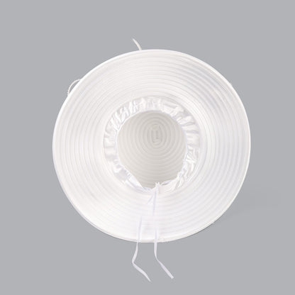 Deluxe New White Church Hat Party Banquet Satin Cloth Photography Hats Premium Chains Formal Hat Flower Top Cap For Women Ladies