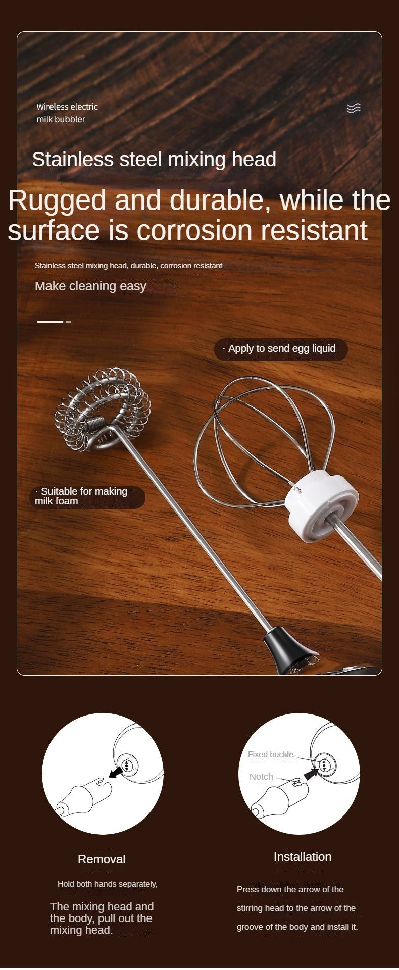 Espumador de leite elétrico, batedor de ovos manual, máquina de café para bebidas, máquina de creme de geleia de 3 velocidades, batedeira de massa para cozinha doméstica