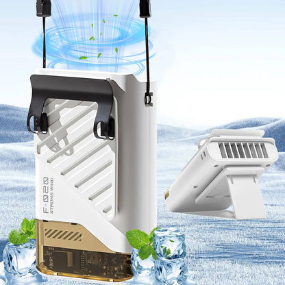 Portable Waist Fan with Belt Clip Light Mute Five Hole New Neck Hanging Fan Suitable for Outdoor Travel of Office Desk