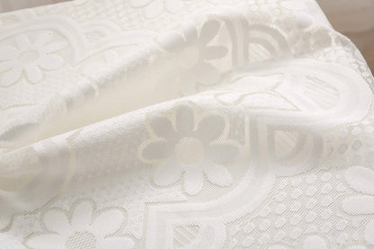 Square Lace Tablecloth  White Flower retro European Embroidered Dinning table  linen Cover wedding party garden home decoration