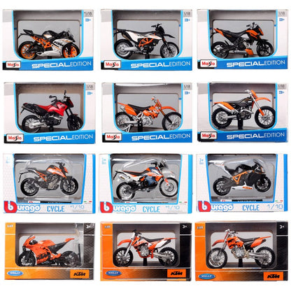 Modelo de motocicleta Maisto KTM 450 SX SXF EXC Racing RC 8C RC390 690 SMC R 640 Duke II Rally de escala 1/18 Diecast Veículos de Moto de Trilha