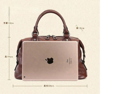 MOTAORA 2025 New Genuine Leather Satchel Tote Bag Top Handle Handbag Designer Shoulder Bag Large Capacity Cross Body Bag Vintage