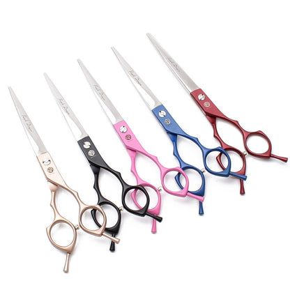 Purple Dragon 6.5" 7" Japão 440C Tesouras de Tosa para Cães Tesouras Retas Tesouras Desbastadoras Tesouras Curvas para Cima/Baixo Tesouras para Animais de Estimação Z4009