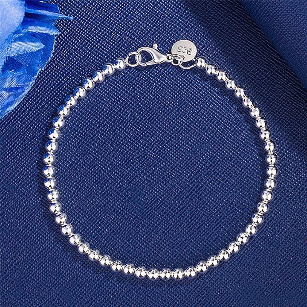 Pulseira Requintada em Prata Esterlina 925 com Corrente Sólida, Amuleto da Moda, Feminino e Masculino, Joias para Casamento, Modelos Lindos e Simples