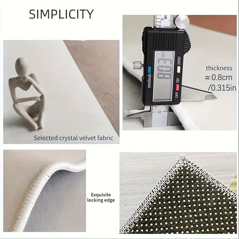 VIKAMA Christmas Red and White Checkered Rug Bedroom and Living Room Doormat Non-Slip, Stain-Resistant Floor Mat Home Decor