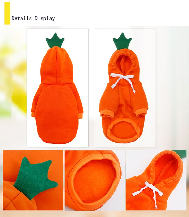 Roupas para Pets Cachorros Moletom com Capuz Fruta Casaco Quente Gato Suéter Fantasia de Inverno para Filhotes Cães de Pequeno Médio Grande Porte e Gatos