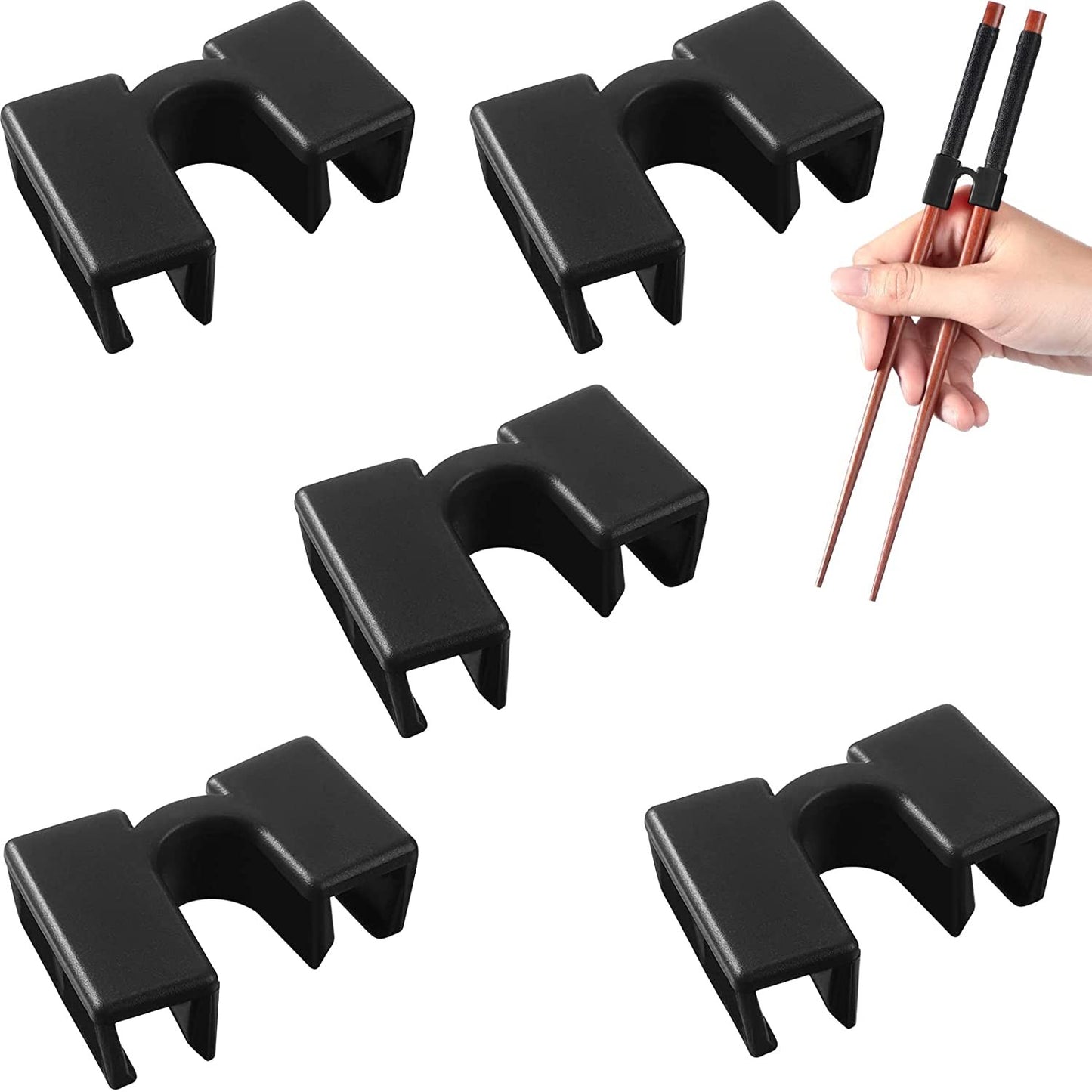 5/6 PEÇAS Treinador de Hashi Reutilizável Antiderrapante Reutilizável e Substituível Ajudante Asiático para Crianças Adultos Iniciantes de Todas as Idades
