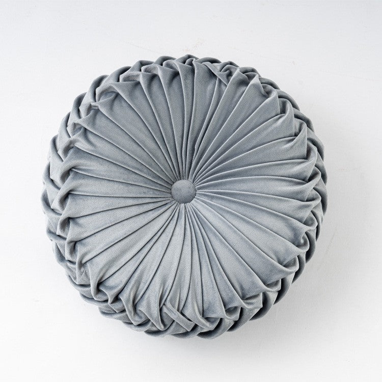 Velvet Pumpkin Pillow Backrest Lumbar Support Cushion Soft Round Solid Color Suitable for Sofa Bed Floor Office Chair