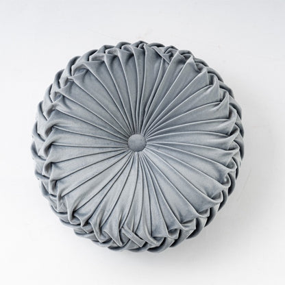 Velvet Pumpkin Pillow Backrest Lumbar Support Cushion Soft Round Solid Color Suitable for Sofa Bed Floor Office Chair