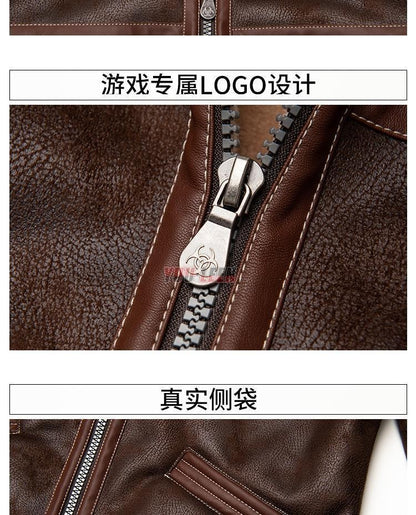 Game Biohazard Resident Leon Scott Kennedy Cosplay Costumes Faux Leather Jacket Role Play Coat For Man