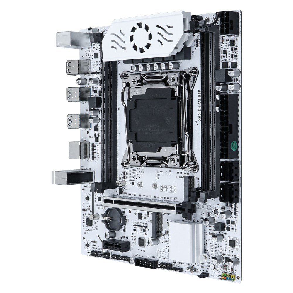 Placa-mãe SOYO X99 DDR4 LGA2011-3 com slot M.2 Suporta Chipset C612 Dual channel DDR4 SATA 3.0 Cooler Branco Armored Fan