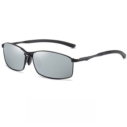 Óculos de Sol Polarizados com Armação de Metal e Lentes Fotocromáticas, Visão Noturna, Adequados para Esportes, Ciclismo, Pesca, Condução e Acampamento